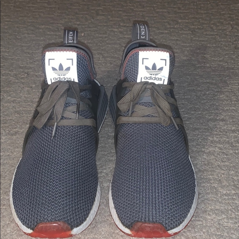 NMD XR1 Grey Three Solar Red